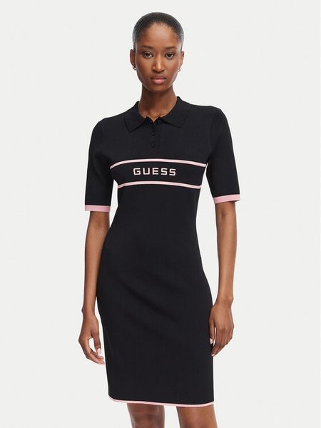Guess Sukienka codzienna G6YK40 Z1082 Czarny Slim Fit. Czarne sukienki Guess, na co dzień, s, z aplikacjami, z wiskozy, bez kołnierzyka, bez ramiączek, proste. Za 354.99 zł.