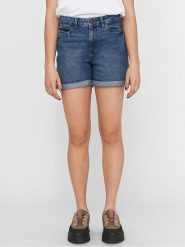 Noisy may Szorty dżinsowe "Smiley" w kolorze granatowym rozmiar: XL. Niebieskie szorty Noisy may, bez wzorów, z bawełny, klasyczne, z podwyższonym stanem. Za 82.64 zł.