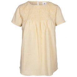 Kobiety/Panie Candice Gingham Smock Top. Żółte topy Trespass, m, bez wzorów, bez kołnierzyka, bez ramiączek. Za 103.99 zł.