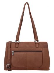 Beagles Skórzana torebka "Benidorm" w kolorze brązowym - 33 x 21 x 11 cm rozmiar: onesize. Brązowe torby na ramię Beagles, bez wzorów, z materiału, na ramię, bez dodatków. Za 195.99 zł.