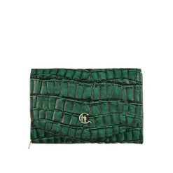 Portfel damski skórzany croco Canaletto PD1202cs292 RFID. Zielone portfele bez wzorów, ze skóry. Za 160.55 zł.