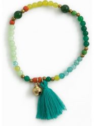 Overbeck and Friends Bransoletka "Bali" w kolorze zielono-morskim - Ø 6 cm rozmiar: onesize. Zielone bransoletki Overbeck and Friends, metalowe. Za 35.45 zł.