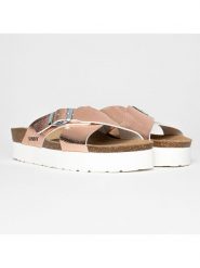 Sunbay Klapki "Iris" w kolorze miedzianym rozmiar: 41. Brązowe klapki Sunbay, bez wzorów, z otwartym noskiem, bez obcasa, na platformie. Za 100.99 zł.