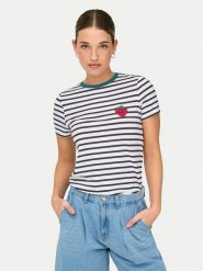 ONLY T-Shirt Heart 15318959 Biały Regular Fit. Białe t-shirty Only, s, bez wzorów, z wiskozy, bez kołnierzyka, bez ramiączek. Za 109.99 zł.