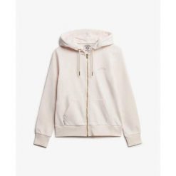 Damska bluza z kapturem zapinana na zamek Superdry Essential Logo Hb. Czerwone bluzy Superdry, bez wzorów, z kapturem. Za 327.70 zł.