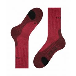 Skarpetki damskie Falke TK2 Wool. Czerwone skarpety Falke, bez wzorów, z poliamidu. Za 172.00 zł.