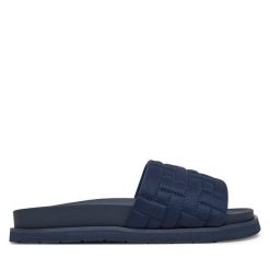 Klapki Gant. Niebieskie klapki GANT, bez wzorów, bez obcasa. Za 189.99 zł.