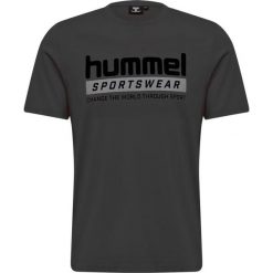 Koszulka Hummel Legacy Carson. Czarne bluzki Hummel, bez wzorów, klasyczne, bez kołnierzyka, bez ramiączek. Za 189.00 zł.