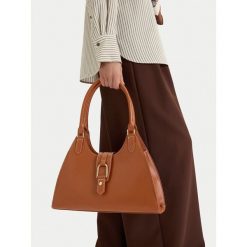 Torebka Beverly Hills Polo Club. Brązowe torebki klasyczne Beverly Hills Polo Club, bez wzorów, bez dodatków. Za 249.99 zł.