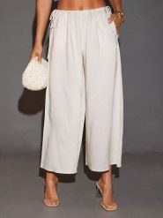 LA Angels Spodnie w kolorze kremowym rozmiar: L. Brązowe spodnie materiałowe LA Angels, na co dzień, l, bez wzorów, z materiału. Za 126.99 zł.