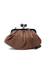 Weekend Max Mara Torebka Prati 55160112600 Brązowy. Brązowe listonoszki Weekend Max Mara, bez wzorów, ze skóry, bez dodatków. Za 1,049.00 zł.