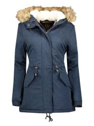 Geographical Norway Parka "Ampuria" w kolorze granatowym rozmiar: XXL. Niebieskie parki Geographical Norway, xxl, bez kaptura. Za 281.76 zł.