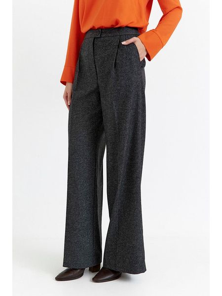 Stylove Spodnie w kolorze antracytowym rozmiar: XL. Czarne spodnie materiałowe Stylove, na co dzień, xl, bez wzorów, z materiału, z podwyższonym stanem. Za 108.74 zł.