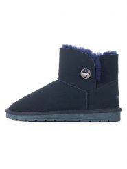 NICEBAY Skórzane botki zimowe "Beila" w kolorze granatowym rozmiar: 38. Niebieskie botki NICEBAY, na zimę, bez wzorów, z materiału, bez obcasa, bez zapięcia. Za 230.04 zł.