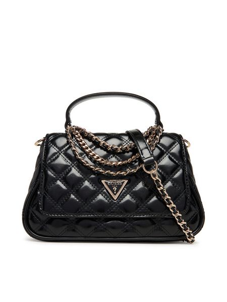 Guess Torebka Giully II HWTG96 73190 Czarny. Czarne torebki klasyczne Guess, z aplikacjami, ze skóry, bez dodatków. Za 459.99 zł.