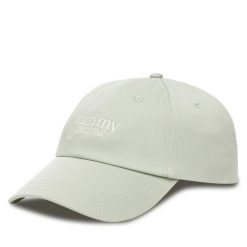 Czapka z daszkiem Tommy Hilfiger. Zielone czapki TOMMY HILFIGER, bez wzorów. Za 169.99 zł.