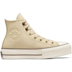 Sneakers Converse Chuck Taylor All Star Lift. Brązowe trampki Converse, bez wzorów, ze skóry ekologicznej, bez zapięcia. Za 590.00 zł.