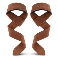 Skórzane paski do podnoszenia ciężarów 4FIZJO Deadlift Straps. Brązowe paski 4FIZJO, bez wzorów, ze skóry, sportowe. Za 45.00 zł.