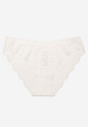 Białe Bezszwowe Majtki Figi w Geometryczny Wzór Vivalisa. Białe figi Born2be, l, bez wzorów. Za 4.99 zł.