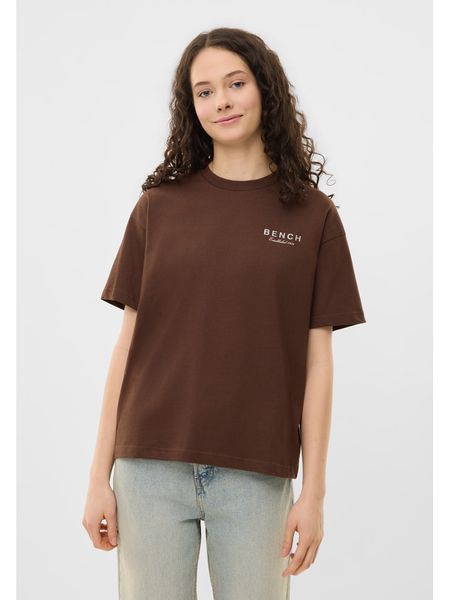 Bench Koszulka "Yalo" w kolorze brązowym rozmiar: 38. Brązowe bluzki Bench, bez wzorów, z bawełny, bez kołnierzyka, bez ramiączek. Za 85.95 zł.