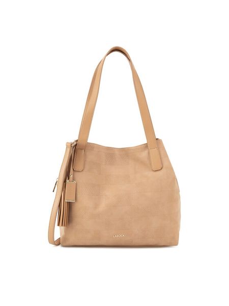 Lasocki Torebka C-LSK-K-040-06 Brązowy. Brązowe torebki klasyczne Lasocki, bez wzorów, z materiału, bez dodatków. Za 199.99 zł.