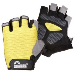 Rękawiczki rowerowe dla dorosłych Majestic Sport. Czarne rękawiczki MAJESTIC SPORT, bez wzorów, sportowe. Za 44.99 zł.