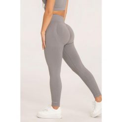 Legginsy fitness damskie Gym Glamour push up 2.0. Szare legginsy GYM GLAMOUR, l, bez wzorów. Za 169.99 zł.