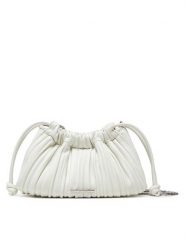 Calvin Klein Torebka Drawstring Plisse Conv Mini Cb P LV04F3077G Biały. Białe torebki klasyczne Calvin Klein, bez wzorów, ze skóry, bez dodatków. Za 439.99 zł.