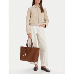 Torebka Nine West. Brązowe shopper Nine West, bez wzorów, bez dodatków. Za 279.99 zł.