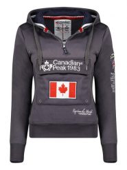 Canadian Peak Bluza "Gyrelle" w kolorze antracytowym rozmiar: S. Czarne bluzy Canadian Peak, s, z aplikacjami, z bawełny, z kapturem. Za 113.99 zł.