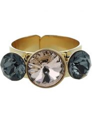 Otazu Pozłacany pierścionek z kryształami Swarovski rozmiar: onesize. Niebieskie pierścionki Otazu, z kryształem, pozłacane. Za 113.99 zł.