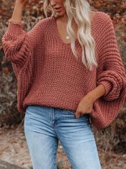 Milan Kiss Sweter w kolorze czerwonobrązowym rozmiar: L. Brązowe swetry Milan Kiss, l, bez wzorów, ze splotem, bez ramiączek. Za 175.67 zł.