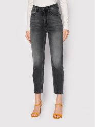 Guess Jeansy W2YA21 D4QD2 Szary Mom Fit. Szare jeansy Guess, z aplikacjami. Za 269.99 zł.