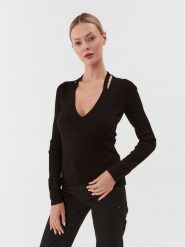 Guess Sweter W3BR30 Z2V42 Czarny Regular Fit. Czarne swetry Guess, xl, z aplikacjami, z wiskozy, bez ramiączek. Za 169.99 zł.