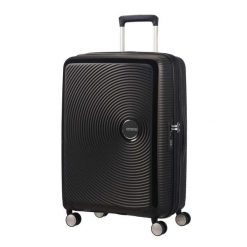 Walizka podróżna American Tourister Soundbox 8. Czarne walizki American Tourister, bez wzorów. Za 659.99 zł.