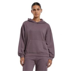 Damska bluza oversize z kapturem Urban Classics Light Terry. Fioletowe bluzy Urban Classics, bez wzorów, z kapturem. Za 175.50 zł.