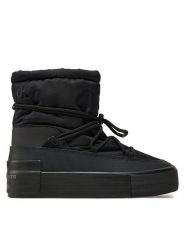 Calvin Klein Jeans Botki Vulc Flatform Snow Boot Wn YW0YW01591 Czarny. Czarne botki Calvin Klein Jeans, bez wzorów, z jeansu, bez obcasa, na płaskiej podeszwie, bez zapięcia. Za 585.61 zł.
