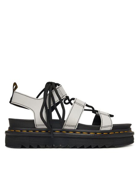 Dr. Martens Sandały Nartilla DM31617020 Szary. Szare sandały Dr. Martens, bez wzorów, ze skóry, bez obcasa, na płaskiej podeszwie, bez zapięcia. Za 398.99 zł.