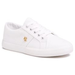 Tenisówki LAUREN RALPH LAUREN. Białe trampki Lauren Ralph Lauren, bez wzorów, bez zapięcia. Za 419.99 zł.