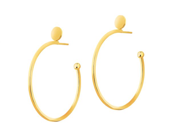 Kolczyki srebrne - koła. Szare kolczyki Apart, pozłacane. W wyprzedaży za 139.50 zł.