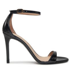 Sandały Stuart Weitzman. Czarne sandały Stuart Weitzman, bez wzorów, bez obcasa, na szpilce, bez zapięcia. Za 1,369.00 zł.