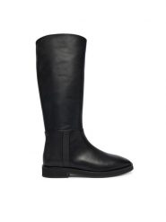Calvin Klein Kozaki Formal Utk Boot Lth HW0HW02599 Czarny. Czarne kozaki Calvin Klein, ze skóry, bez obcasa, na płaskiej podeszwie, bez zapięcia. Za 999.99 zł.