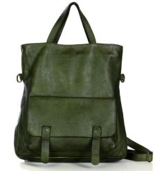 Shopperka plecak 2w1 MARCO MAZZINI c. zielony v166i. Zielone shopper bez wzorów, ze skóry, bez dodatków. Za 549.00 zł.