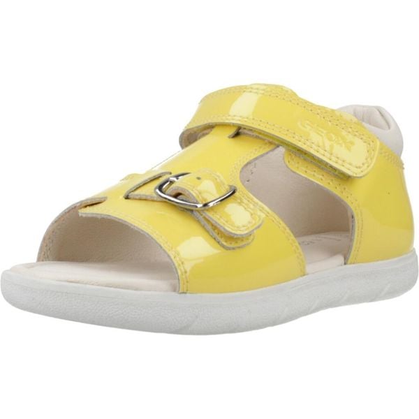 Sandały GEOX B SANDAL ALUL Żółty. Żółte sandały Geox, bez wzorów, ze skóry, bez obcasa, bez zapięcia. Za 173.99 zł.