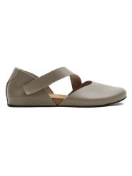 Comfortfusse Skórzane baleriny w kolorze szarobrązowym rozmiar: 38. Brązowe baleriny Comfortfüße, bez wzorów, z okrągłym noskiem, bez obcasa. Za 148.96 zł.