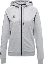Damska bawełniana bluza z kapturem zapinana na zamek Hummel Move Grid. Szare bluzy Hummel, na wiosnę, xs, bez wzorów, z bawełny, z kapturem. Za 288.45 zł.