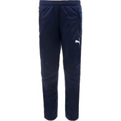 PUMA JR Spodnie Treningowe Peacoat 164 - Komfort i Wydajność. Niebieskie spodnie dresowe Puma, bez wzorów, do piłki nożnej. Za 175.99 zł.