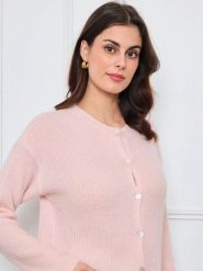 CXL by Christian Lacroix Kardigan w kolorze jasnoróżowym rozmiar: onesize. Różowe kardigany CXL by Christian Lacroix, bez wzorów. Za 173.99 zł.