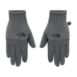 Rękawiczki Damskie The North Face. Szare rękawiczki The North Face, bez wzorów, z dzianiny. Za 179.99 zł.