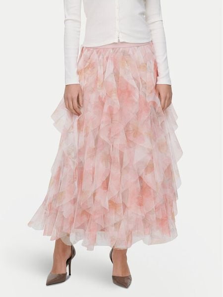 ONLY Spódnica tiulowa Sky 15374548 Różowy Regular Fit. Czerwone spódnice Only, m, bez wzorów, z syntetyku, midi. Za 212.99 zł.
